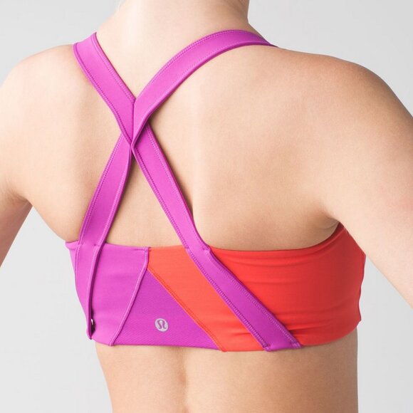 EUC Lululemon Kanto Catch Me Bra size 6 Ultra Violet Alarming Colorblock Sports - Picture 6 of 10